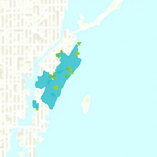 Map showing Sydney city service area